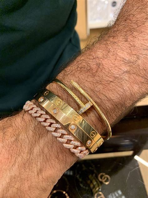 gold plated cartier bracelet|cartier bracelet gold for men.